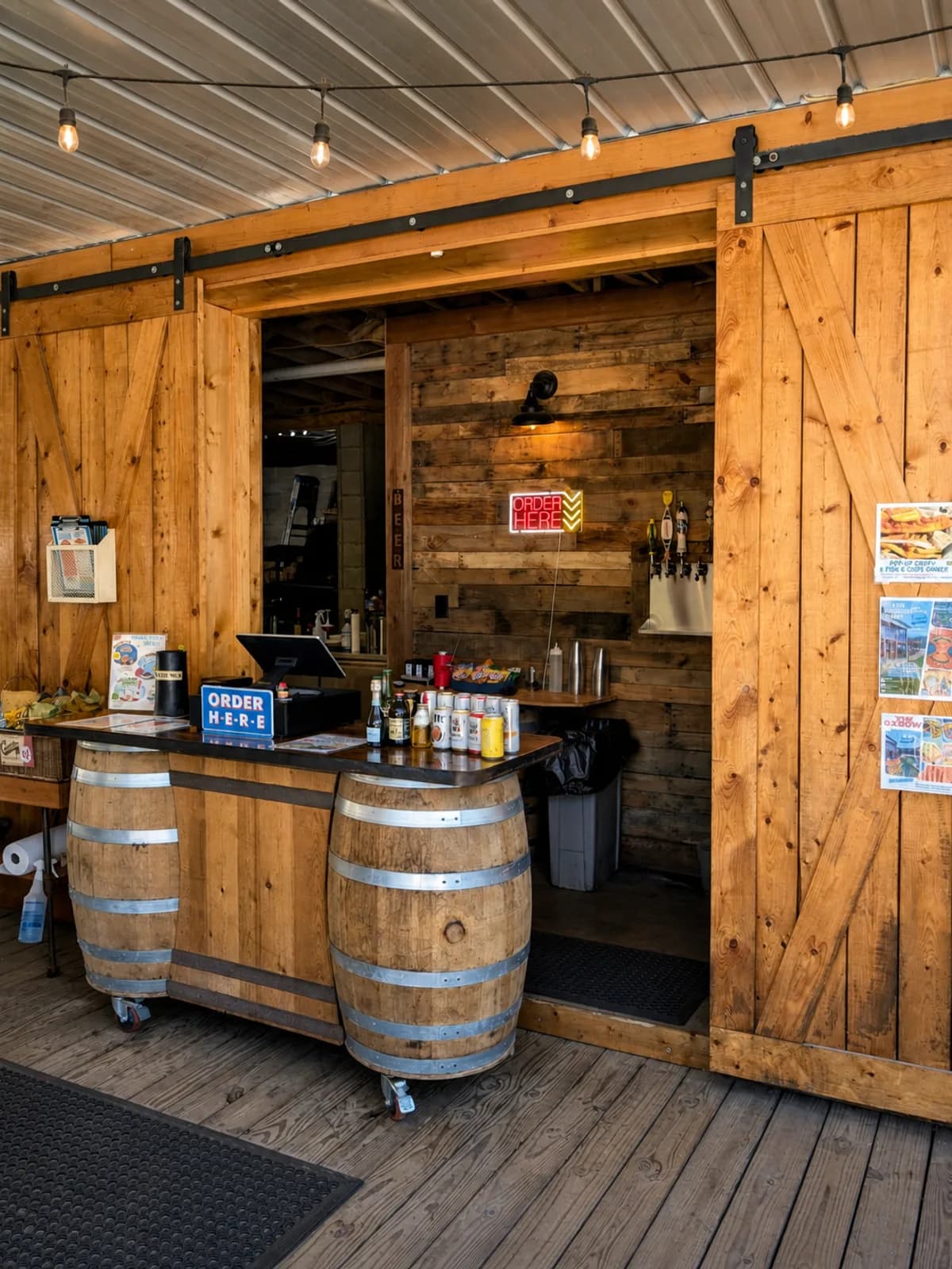 The bar taps downstairs at The Oxbow