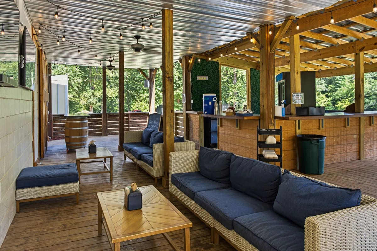 A quiet corner of the restaurant